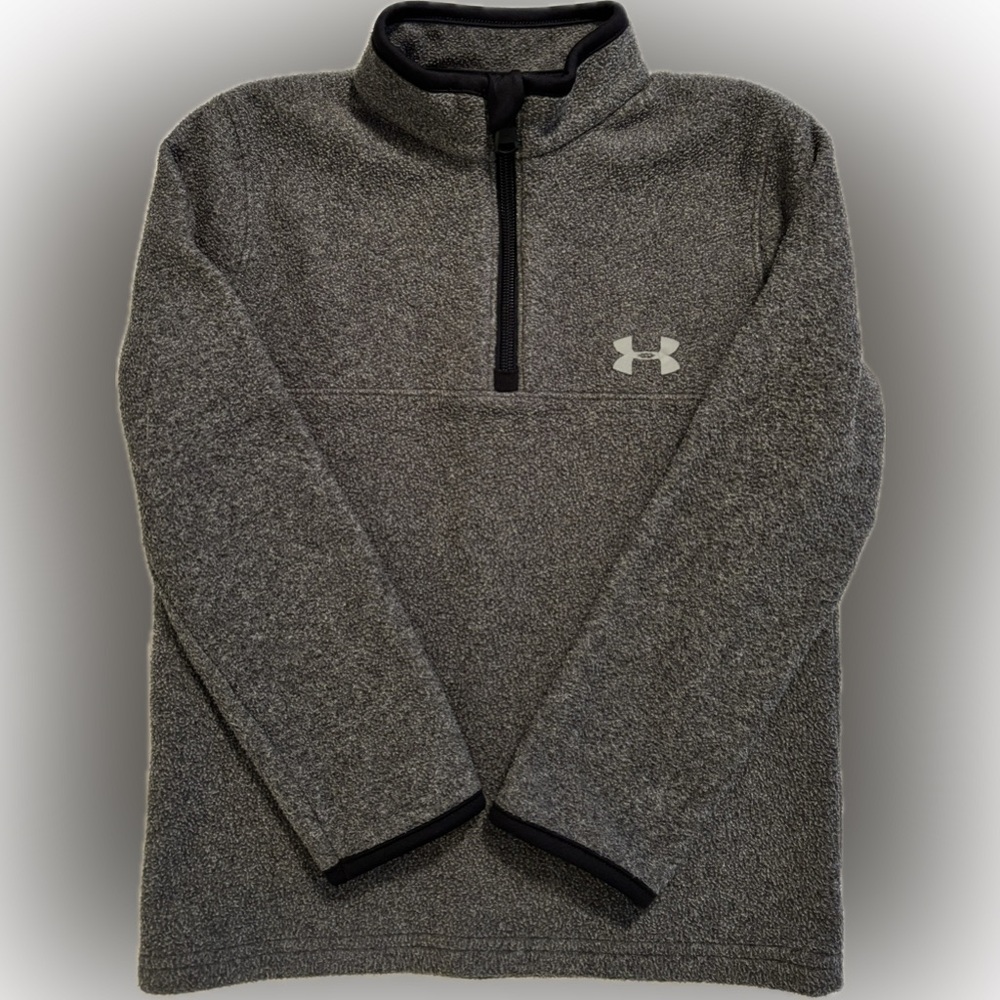 Boys Under Armour Gray Zip Up Fleece